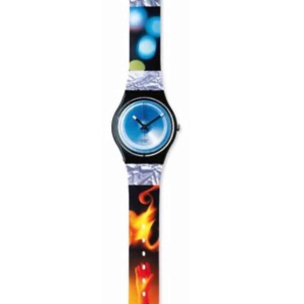 Rare 1996 Swatch Watch Vintage Artist Rex Ray Fire & Ice collection
